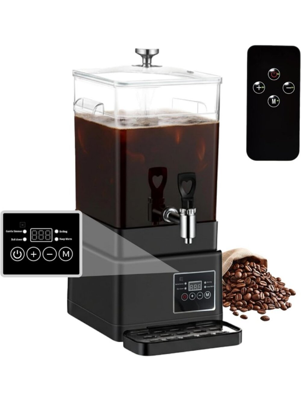 10L Hot Beverage Dispenser | Commercial Coffee Urn & Hot Chocolate Maker, 65